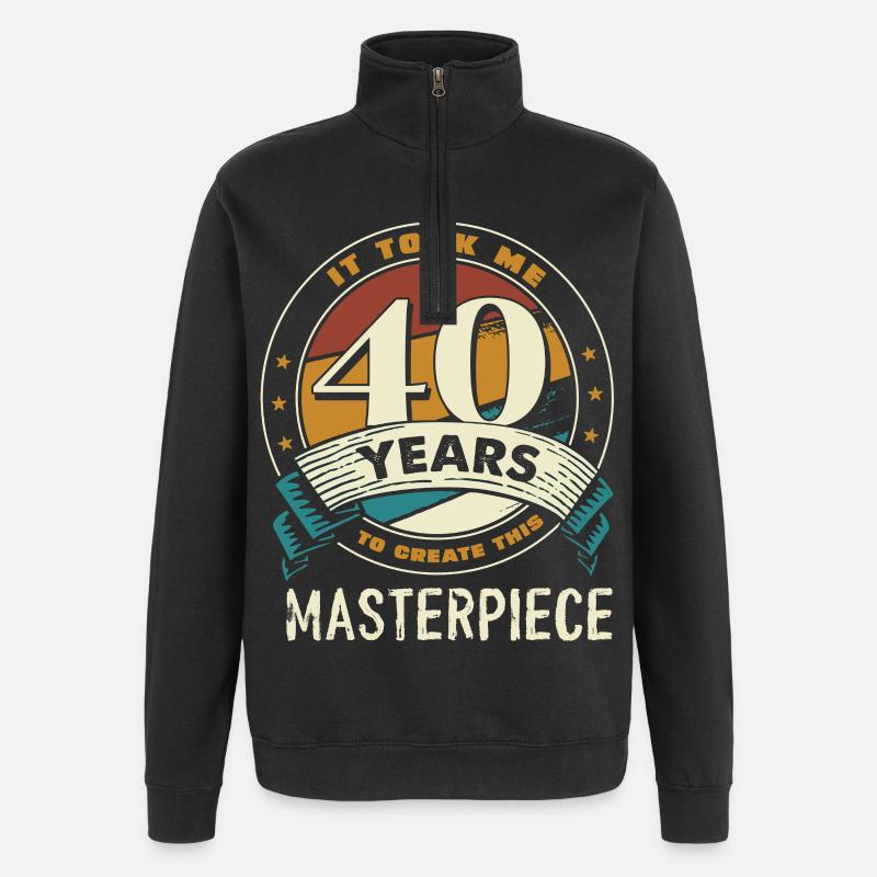 40 ans d’anniversaire du chef-d’œuvre - Sweat à zip 1/4 - noir