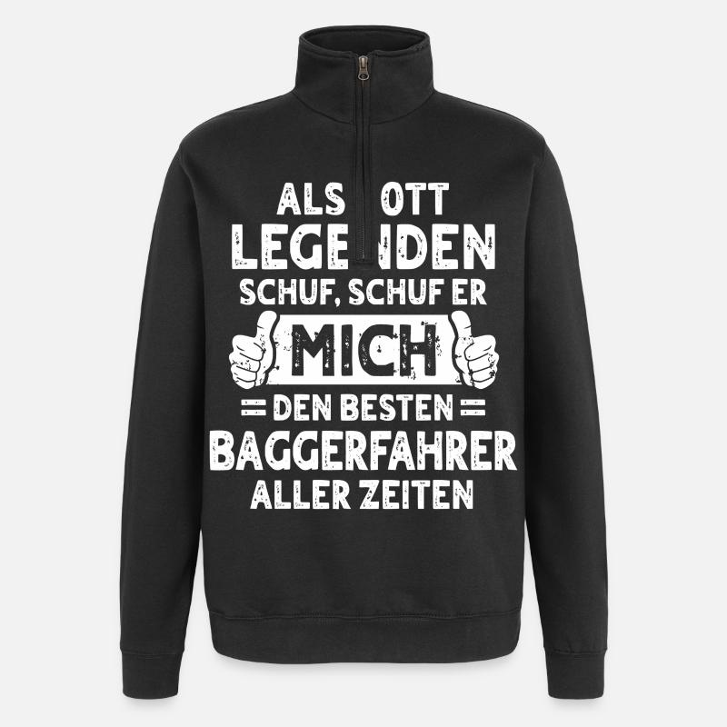 Excavator Operator - Quarter-Zip Sweatshirt - black