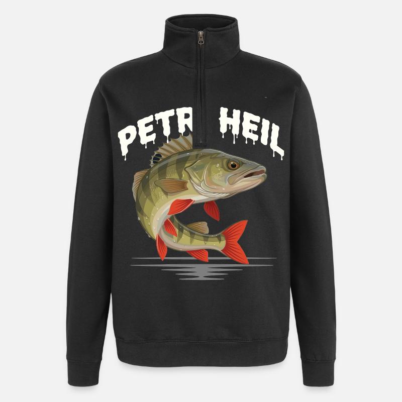 Petri Heil – Barsch Power - Quarter-Zip-Sweatshirt - Schwarz