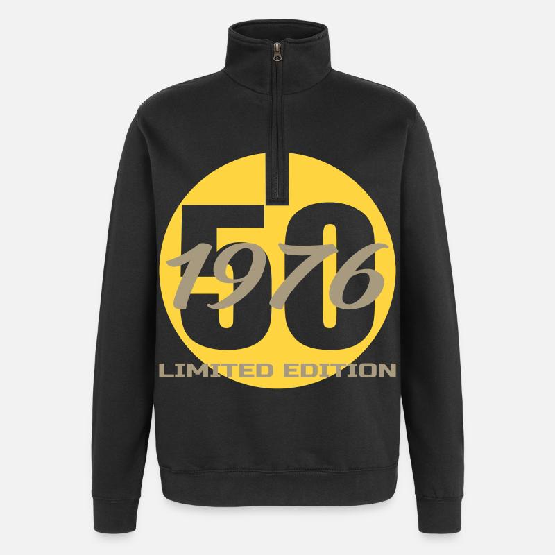 1976 Né 50e anniversaire - Sweat à zip 1/4 - noir