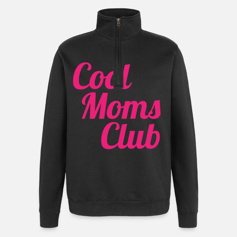 Club des mamans cool - Sweat à zip 1/4 - noir