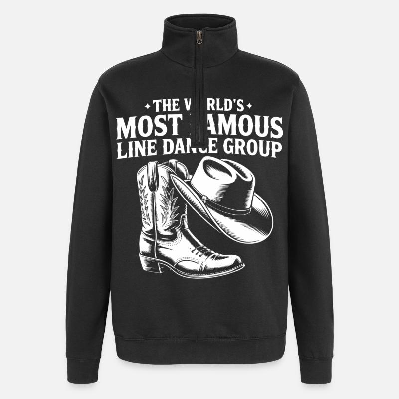 Western Line Dance Legend - Quarter-Zip Sweatshirt - black