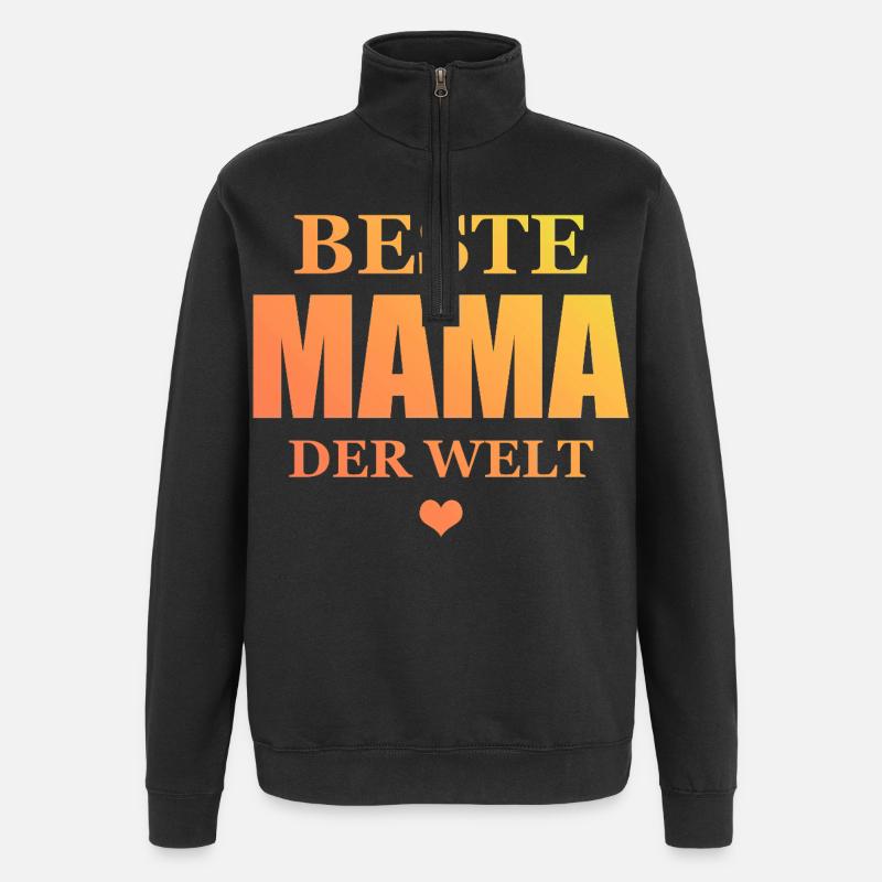 Beste Mama Der Welt - Quarter-Zip-Sweatshirt - Schwarz
