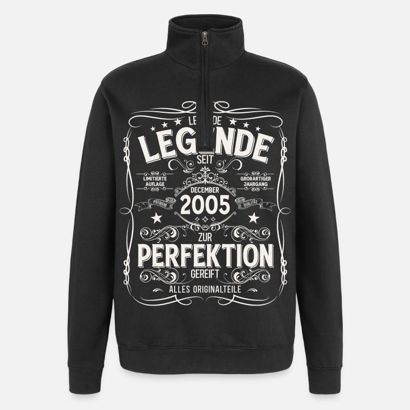 20e anniversaire Millésime Décembre 2005 - Sweat à zip 1/4 - noir