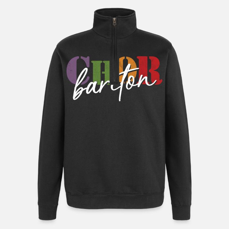 Chor Bariton - Quarter-Zip-Sweatshirt - Schwarz