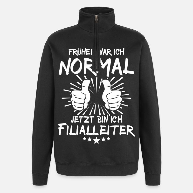 Directeur de succursale - Sweat à zip 1/4 - noir
