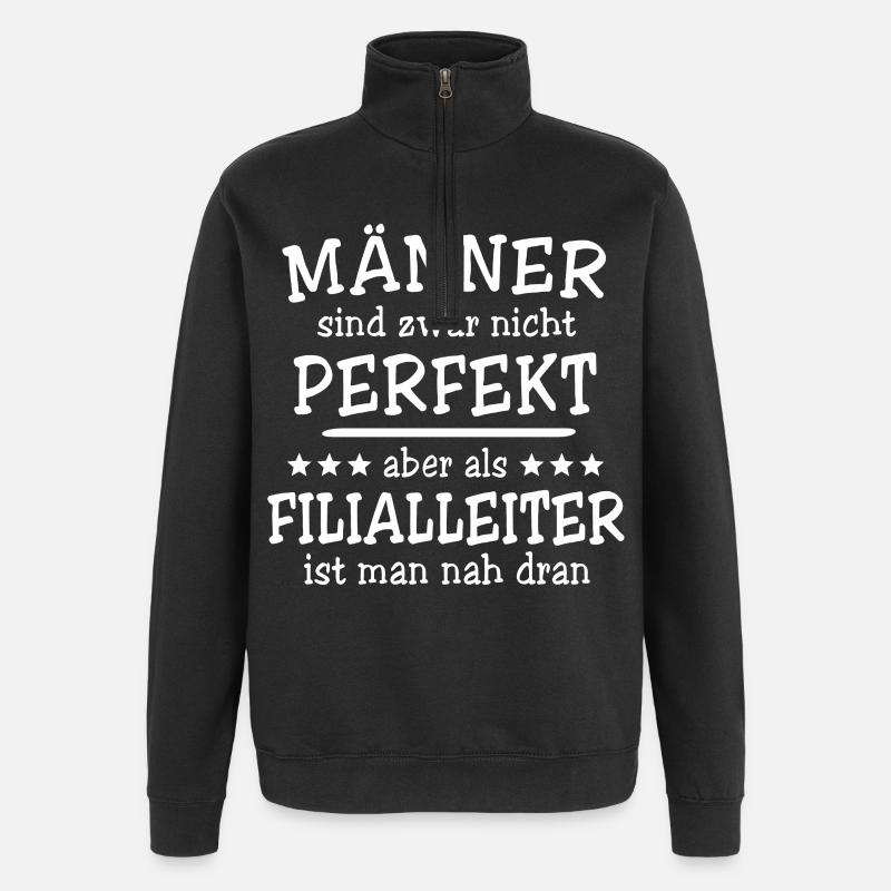 Hommes Directeurs de succursale - Sweat à zip 1/4 - noir