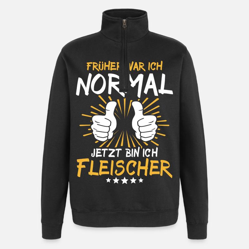 Fleischer Spruch - Sweat à zip 1/4 - noir