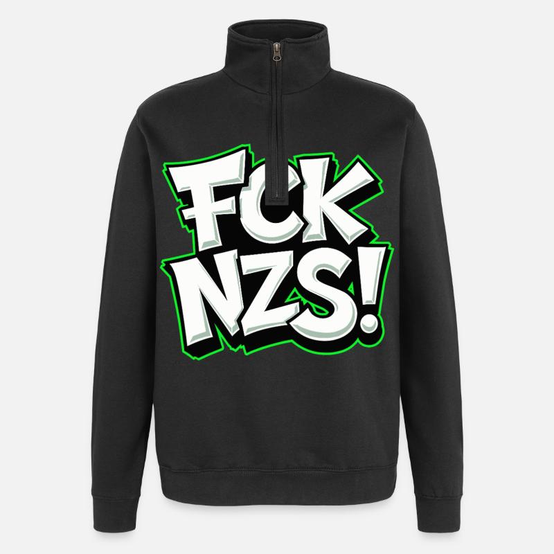 FCK NZS Statement gegen Rassismus - Quarter-Zip-Sweatshirt - Schwarz