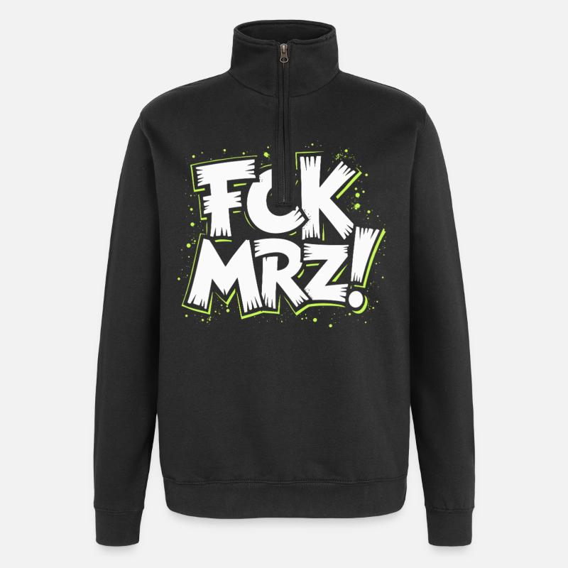 FCK Mar Political Protest Slogan - Quarter-Zip Sweatshirt - black