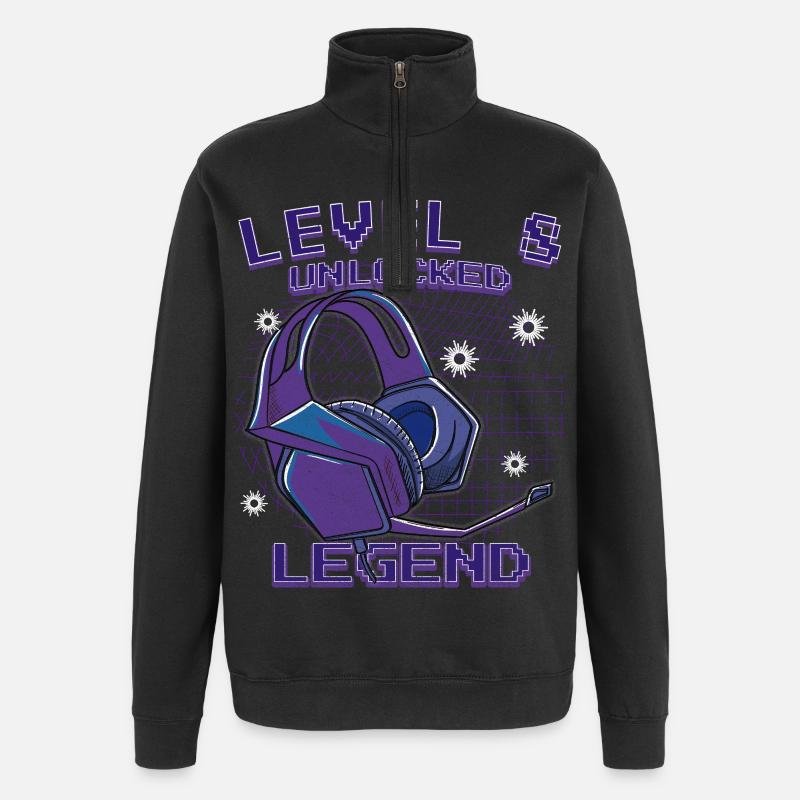 Casques Level 8 Up Legend - Sweat à zip 1/4 - noir