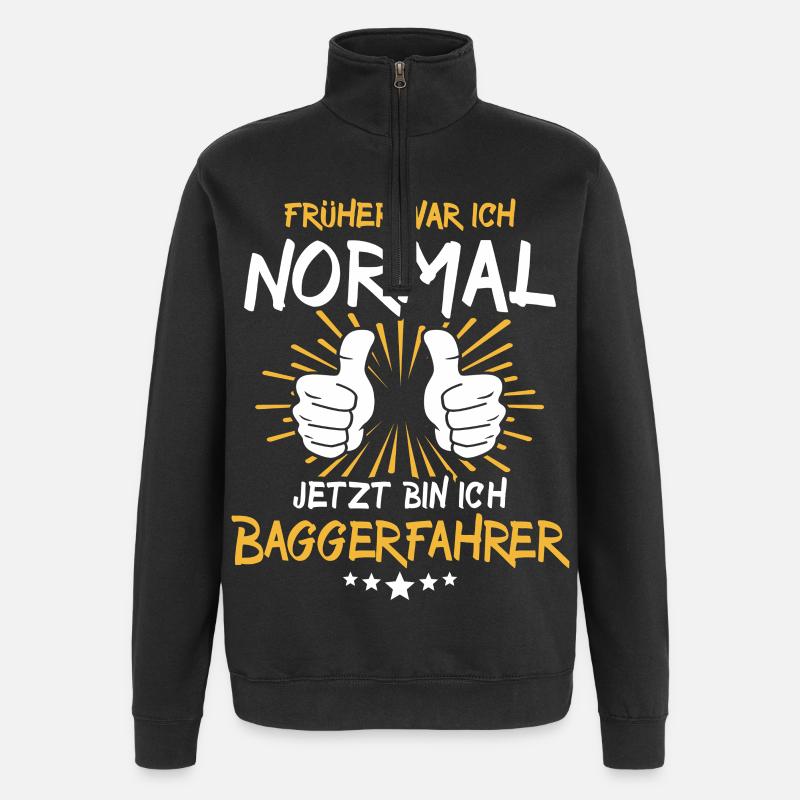 Le conducteur de l’excavatrice dit - Sweat à zip 1/4 - noir
