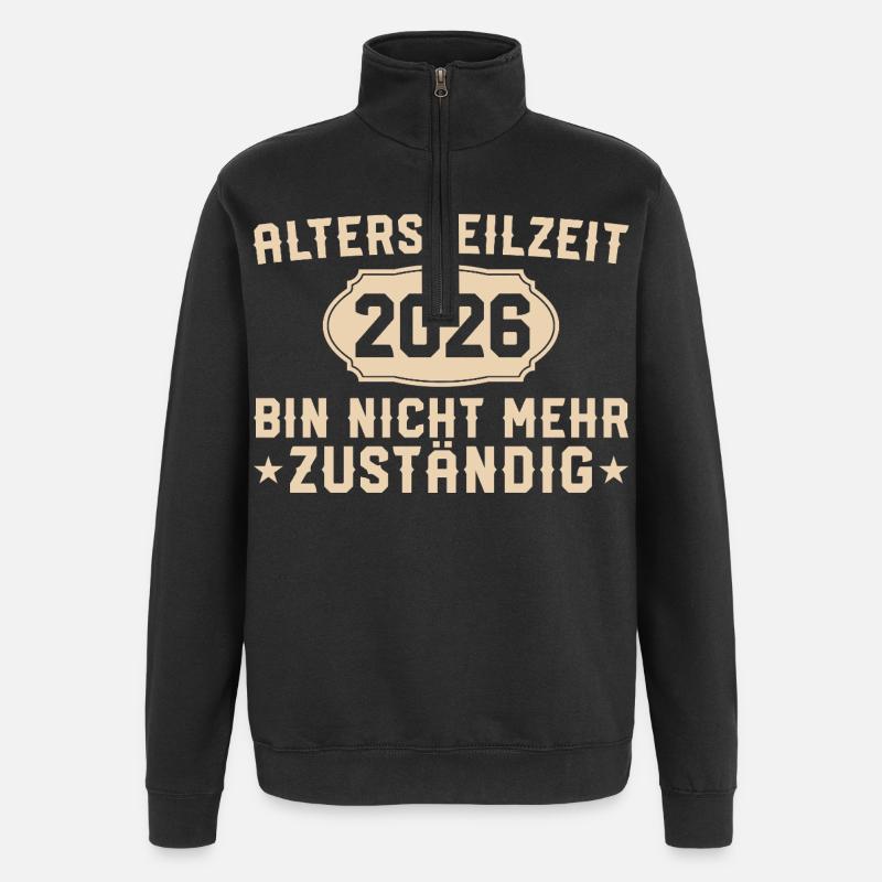 Partial retirement 2026 No longer responsible - Quarter-Zip Sweatshirt - black