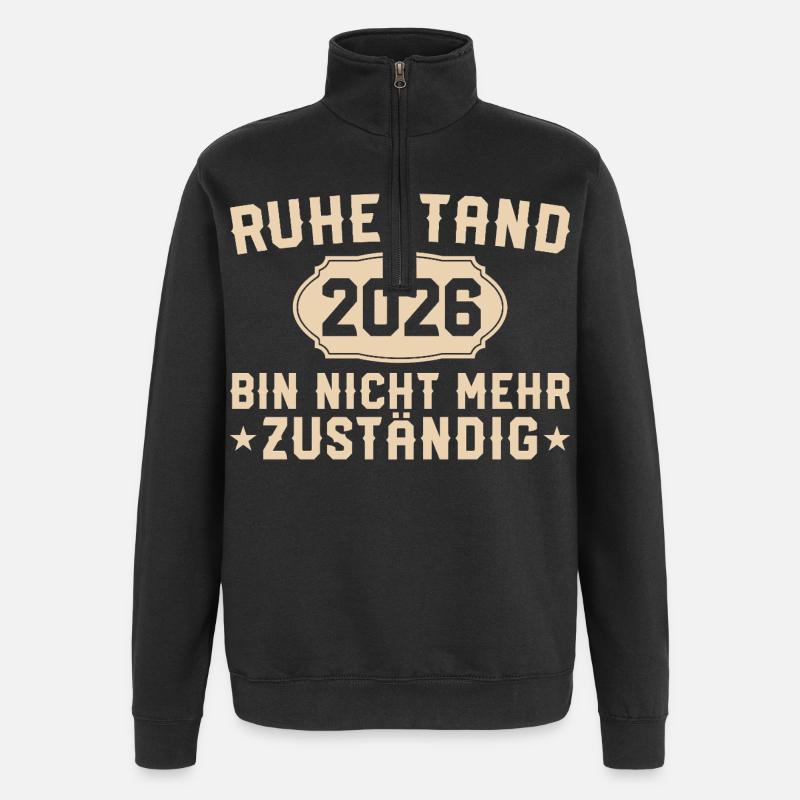 Retraite 2026 Non responsable - Sweat à zip 1/4 - noir