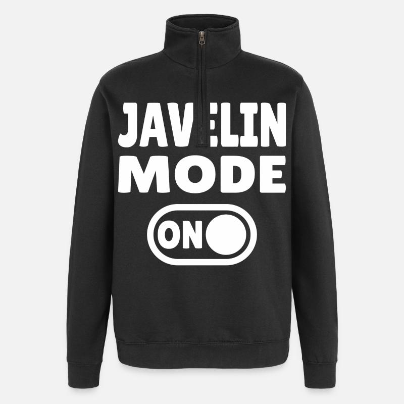 Javelin Mode ON - Javelin Throw - Quarter-Zip Sweatshirt - black