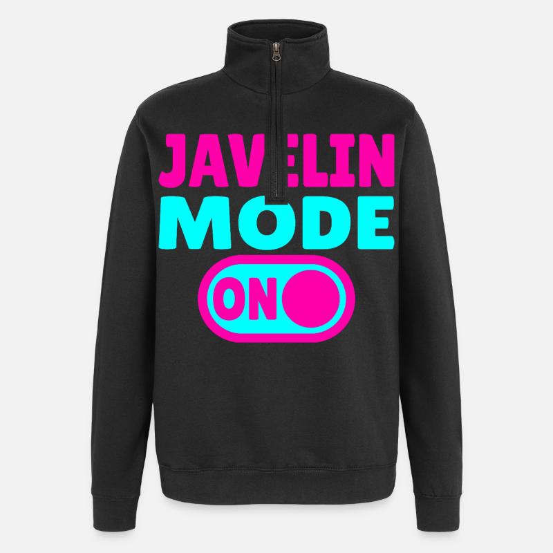 Mode Javelot ACTIVÉ - Lancer de Javelot - Sweat à zip 1/4 - noir