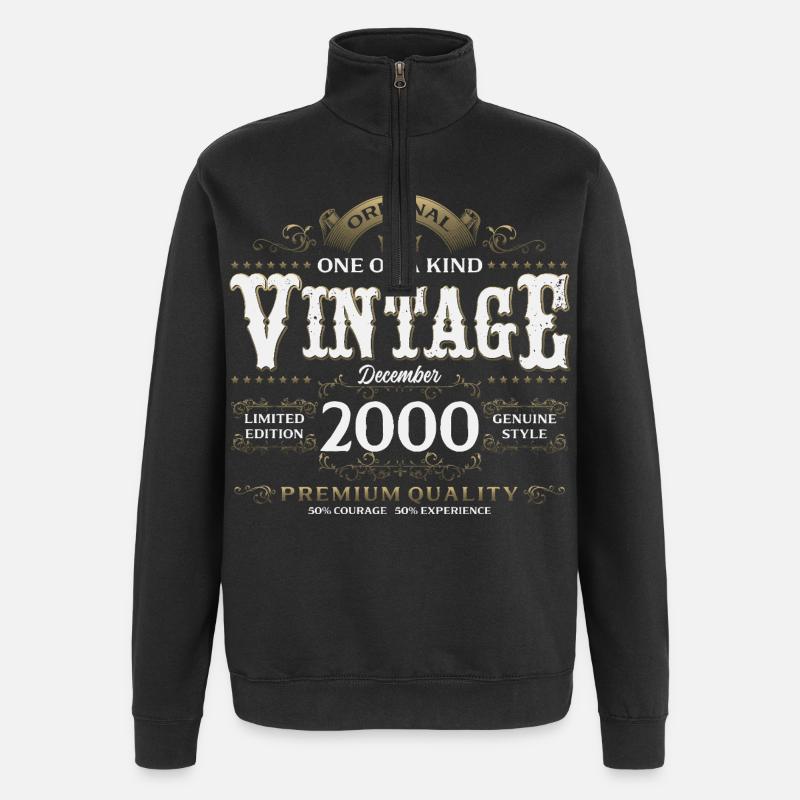 25e anniversaire Millésime décembre 2000 - Sweat à zip 1/4 - noir