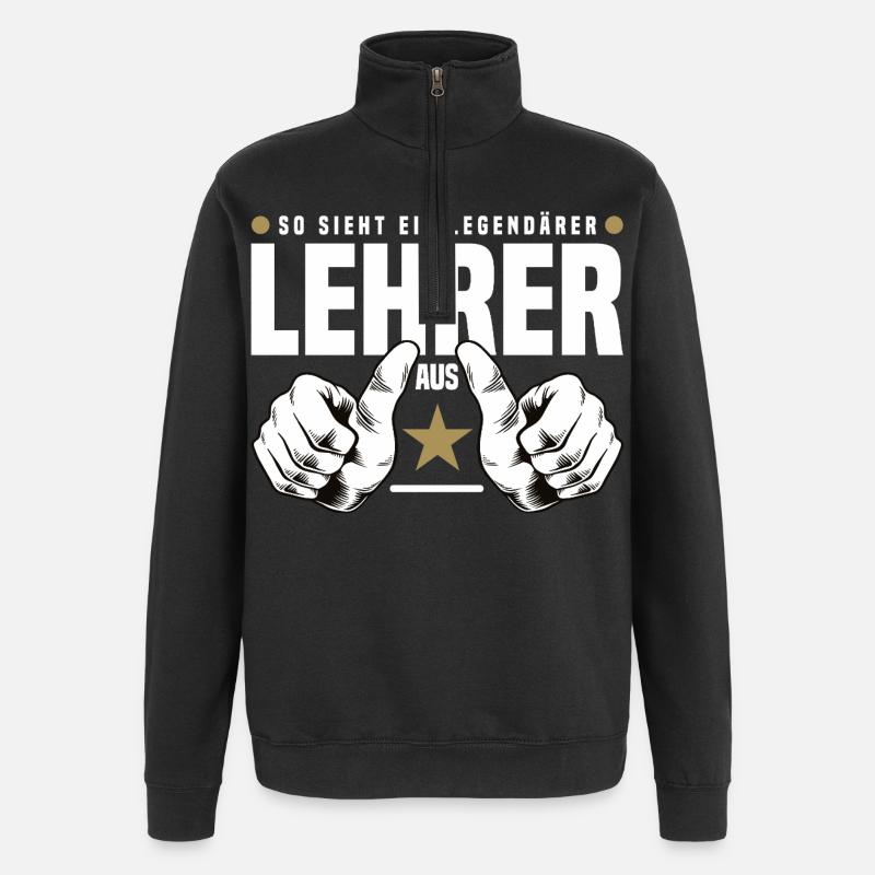Legendärer Lehrer - Quarter-Zip-Sweatshirt - Schwarz
