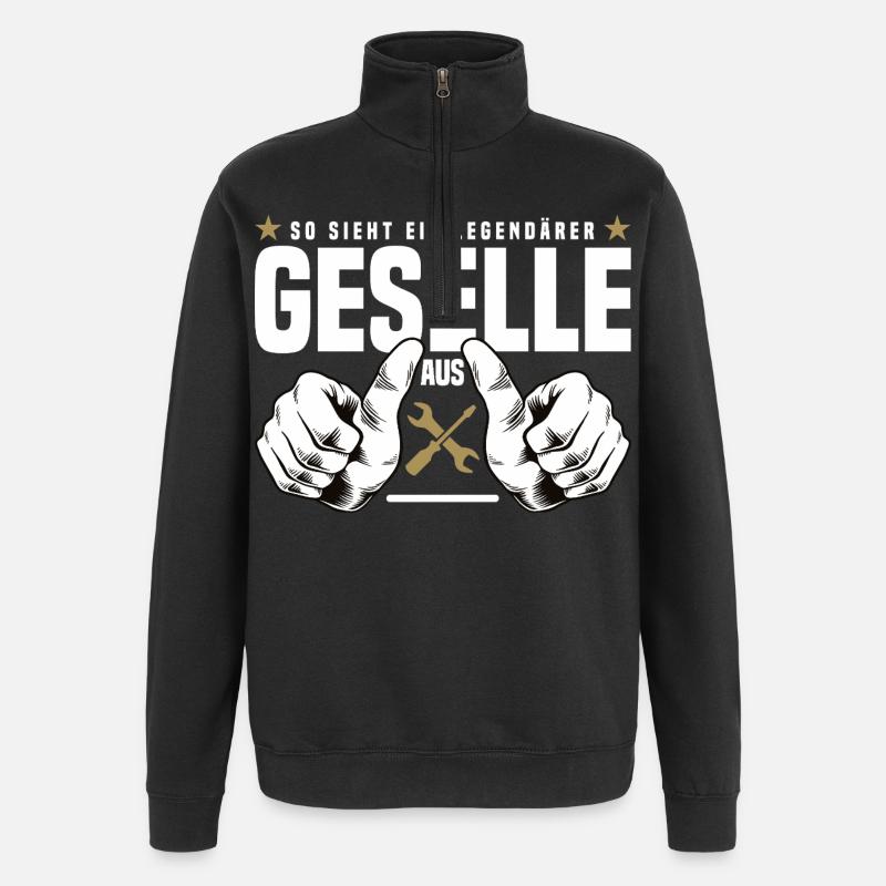 Compagnon - Sweat à zip 1/4 - noir