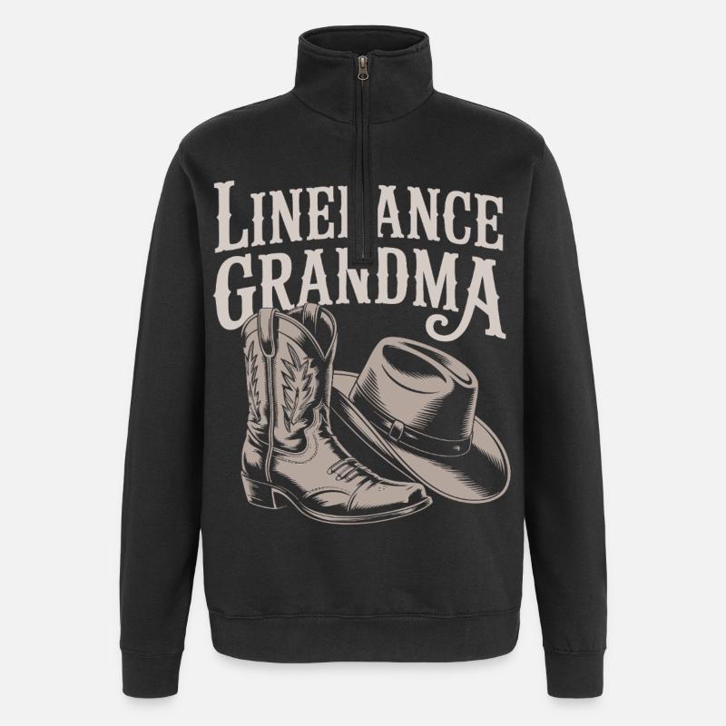 Linedance Oma Boots Hut - Quarter-Zip-Sweatshirt - Schwarz