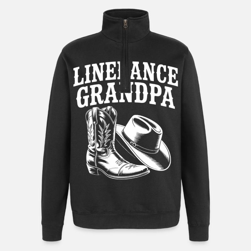 Bottes de grand-père en ligne - Sweat à zip 1/4 - noir
