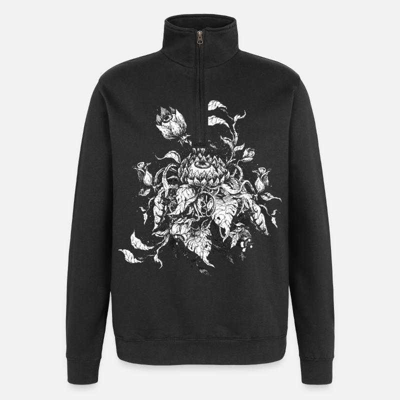 Eyebloom - Sweat à zip 1/4 - noir
