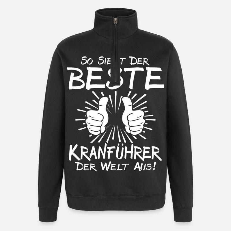 Bester Kranführer - Quarter-Zip-Sweatshirt - Schwarz