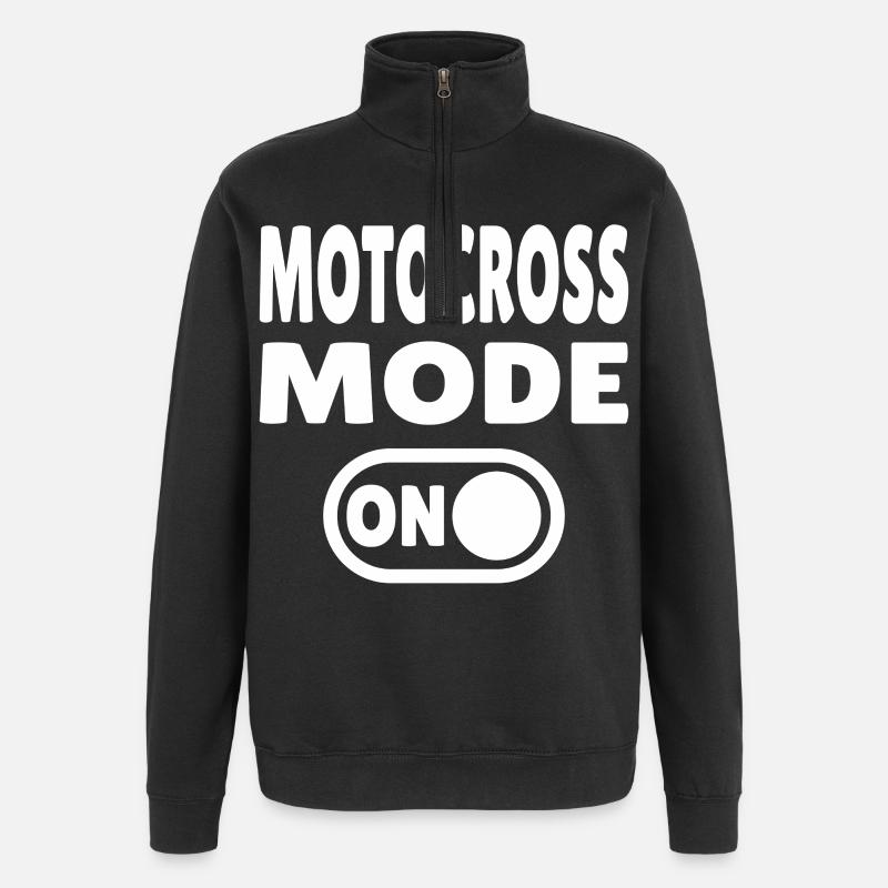 Mode motocross ACTIVÉ – Dirt & Adrénaline - Sweat à zip 1/4 - noir