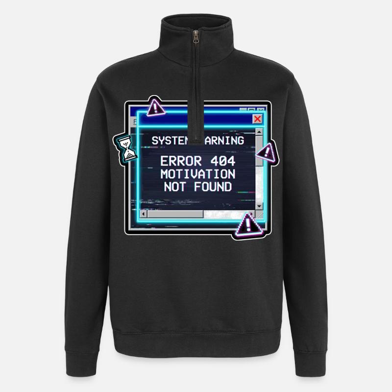 Erreur 404 : Bug de motivation - Sweat à zip 1/4 - noir