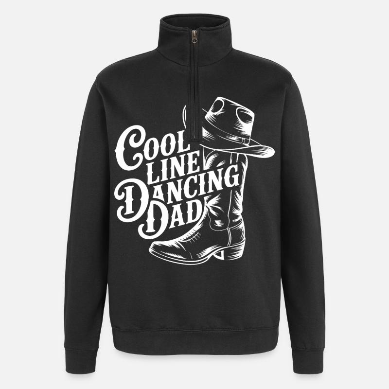 LineDance Dad Cowboy Style - Sweat à zip 1/4 - noir