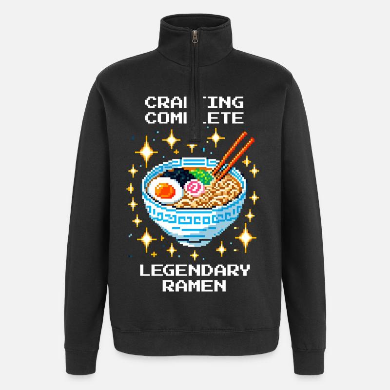 Fabrication terminée : Ramen légendaire - Sweat à zip 1/4 - noir