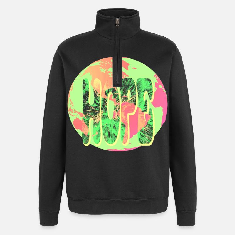 Circulaire Hope Neon Tie-Dye - Sweat à zip 1/4 - noir