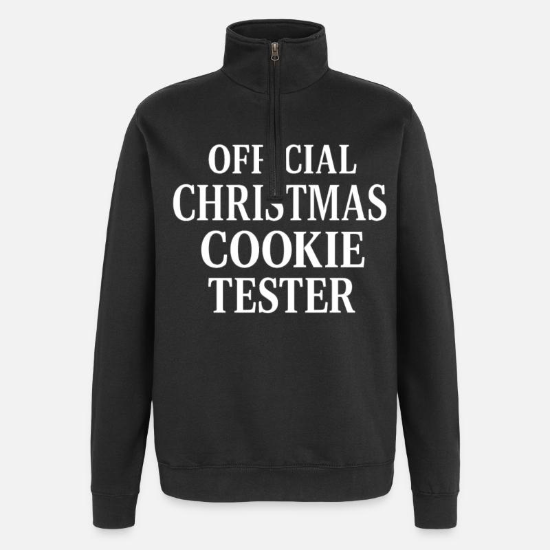 Official Christmas Cookie Tester - Quarter-Zip Sweatshirt - black