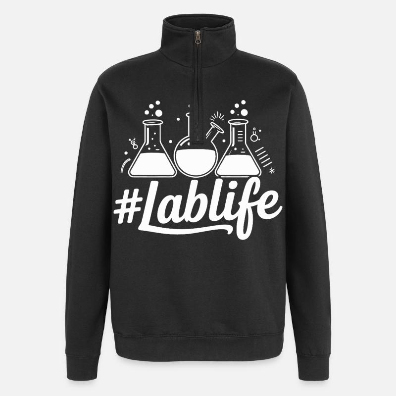 Illustration de tasse LabLife - Sweat à zip 1/4 - noir