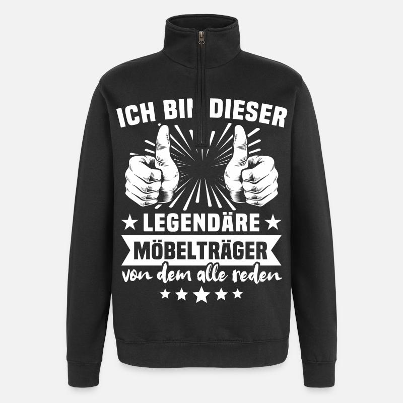 Möbelträger Legende - Quarter-Zip-Sweatshirt - Schwarz