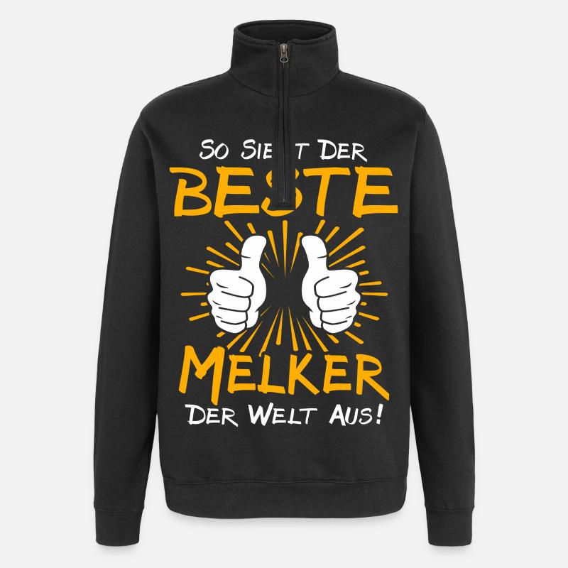 Idée de cadeau Melker - Sweat à zip 1/4 - noir