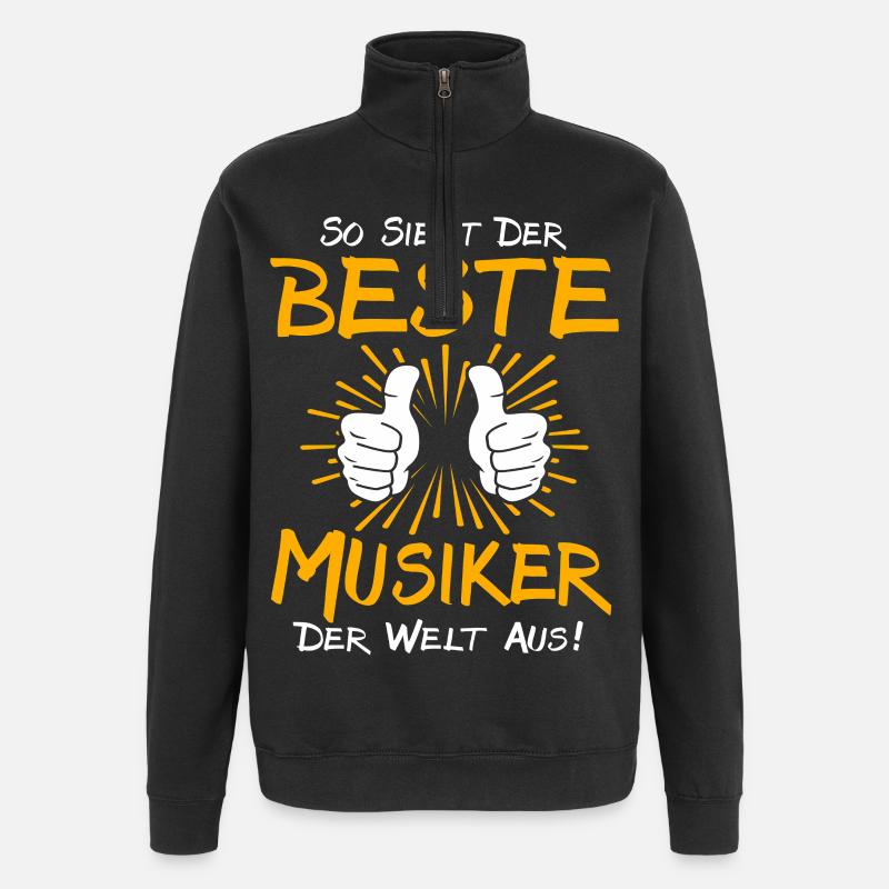 Musiker Geschenkidee - Quarter-Zip-Sweatshirt - Schwarz