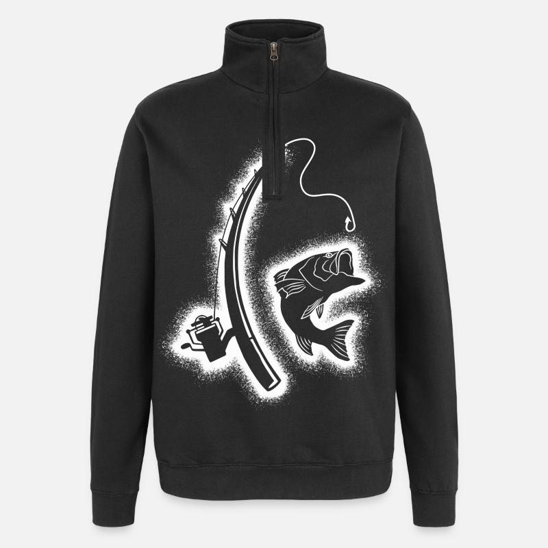 Pêche Pêcheurs Garçons Pêcheurs - Sweat à zip 1/4 - noir