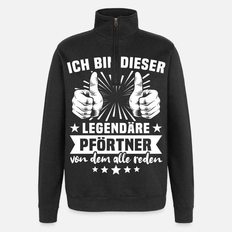 Pförtner Legende - Quarter-Zip-Sweatshirt - Schwarz