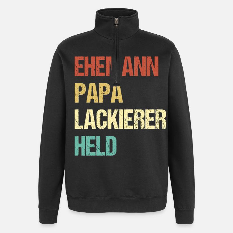 Painter Dad - Quarter-Zip Sweatshirt - black