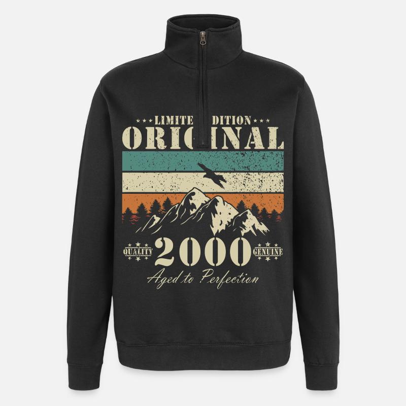 Limitierte Original 2000 – Reife Kunst - Quarter-Zip-Sweatshirt - Schwarz