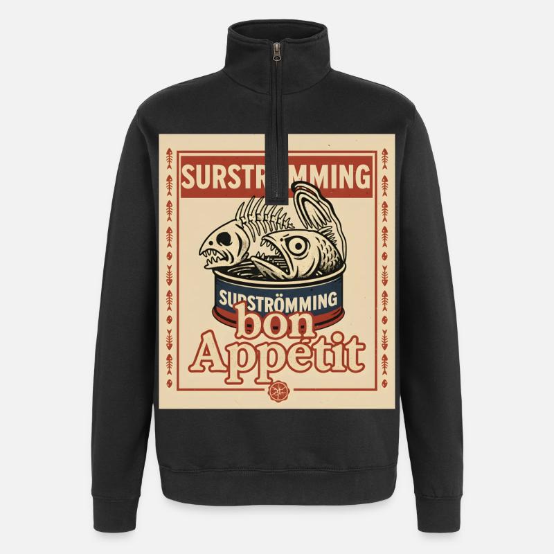 Surströmming Daring Challenge - Quarter-Zip Sweatshirt - black