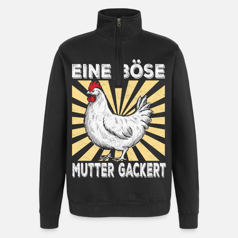 Une mère maléfique ricane - Sweat à zip 1/4 - noir