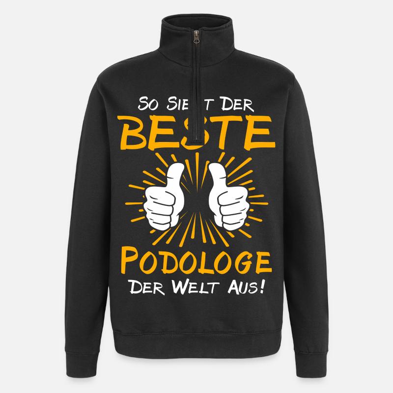 Podologe Geschenkidee - Quarter-Zip-Sweatshirt - Schwarz
