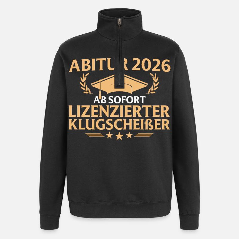 Abitur 2026: Final exam passed - Quarter-Zip Sweatshirt - black