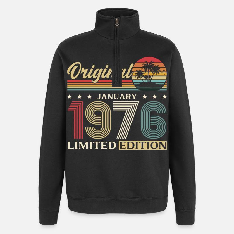 50e anniversaire Original janvier 1976 - Sweat à zip 1/4 - noir