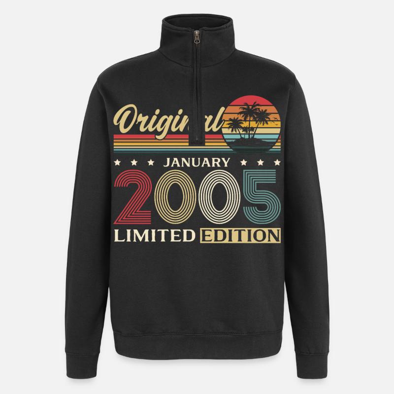 21e anniversaire Original janvier 2005 - Sweat à zip 1/4 - noir