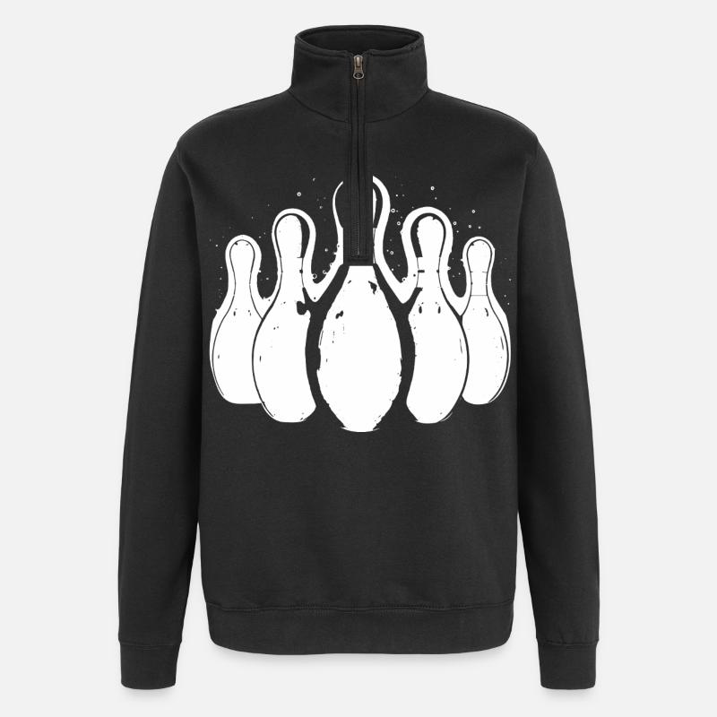 Bowling - Sweat à zip 1/4 - noir