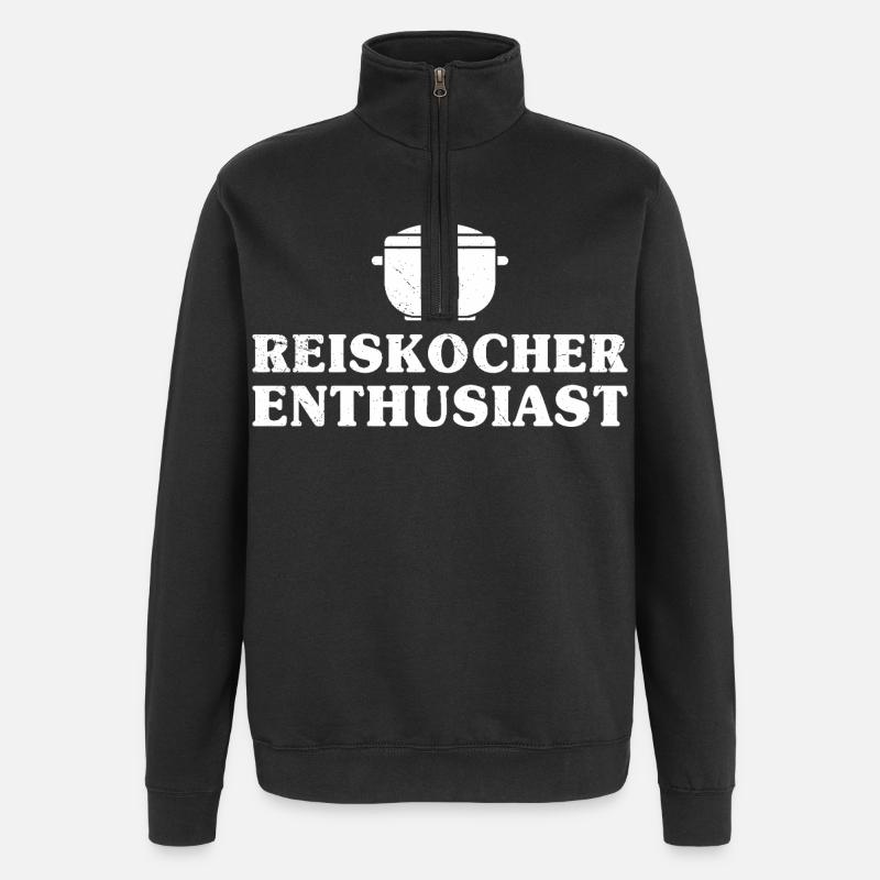 Cooking Rice Cooker ENTHUSIAST Fun - Quarter-Zip Sweatshirt - black