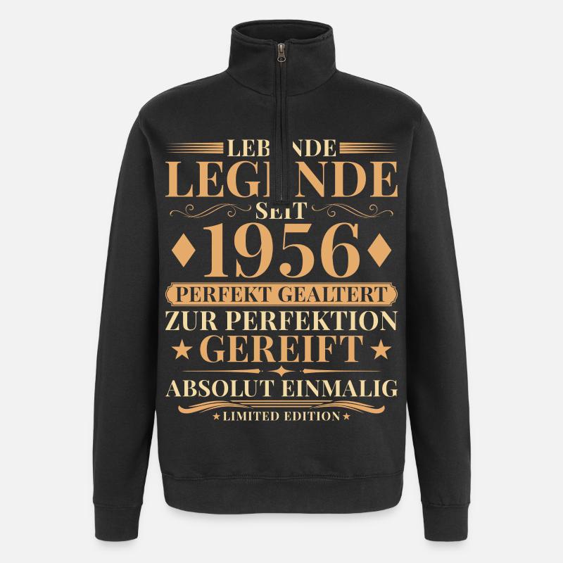 70 ans parfaitement vieilli Millésime 1956 - Sweat à zip 1/4 - noir